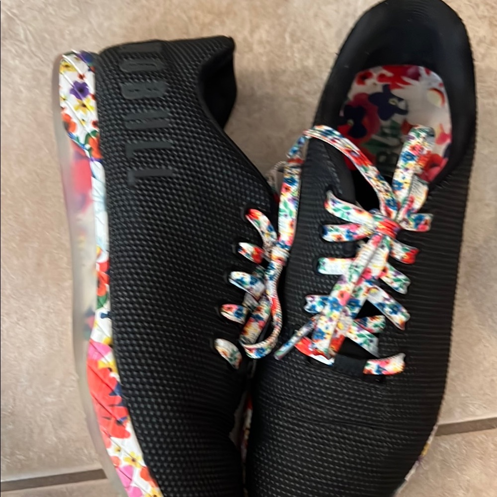 Black Athletic Sneakers with Mesh Design